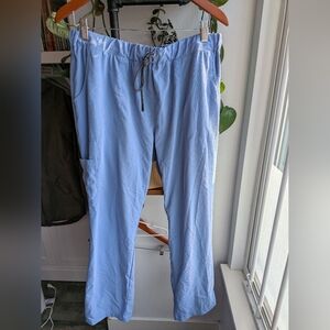Beyond Scrubs Happiness Collection Blue Cargo Scrub Pants - Size Petite Large